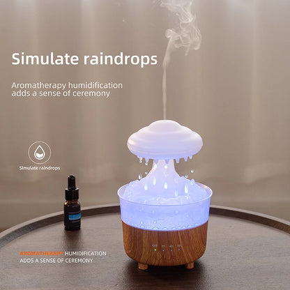 Rain Cloud Night Light Humidifier with Soothing Water Drop Sound, 7-Color LED Lighting, and Essential Oil Diffuser for Aromatherapy