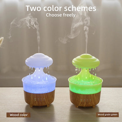 Rain Cloud Night Light Humidifier with Soothing Water Drop Sound, 7-Color LED Lighting, and Essential Oil Diffuser for Aromatherapy